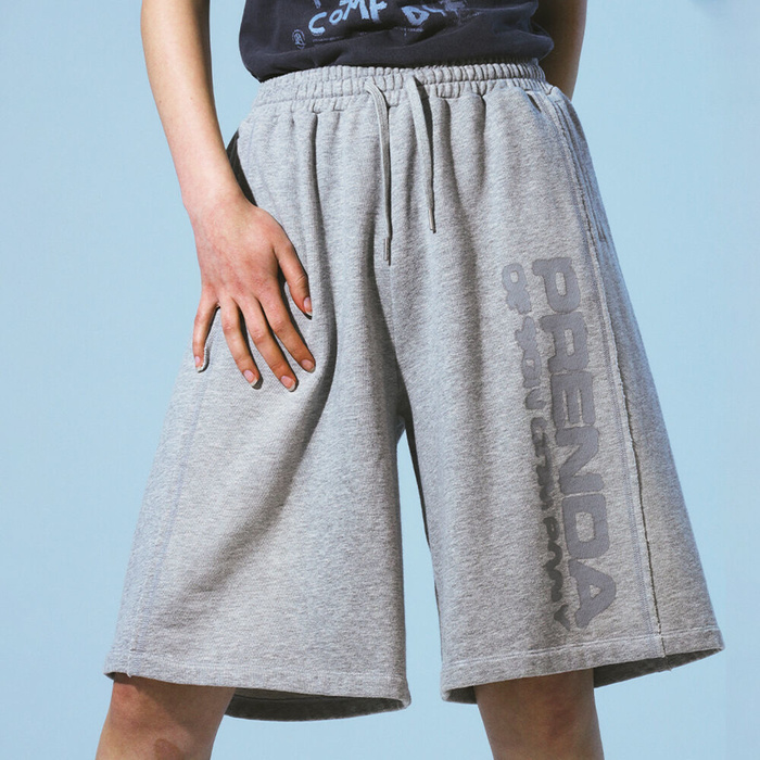 韓國PRENDA - GRADIENT RAWCUT SHORTS GRAY